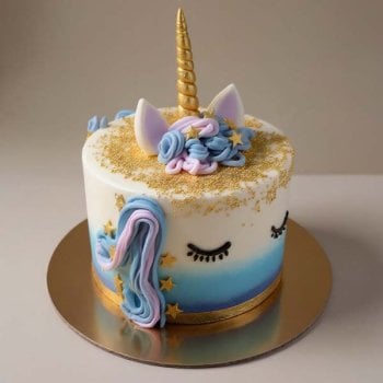 Unicorn Birthday Theme Cake 01