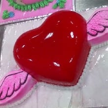 Valentines Day Angel Heart Shape Cake Cream