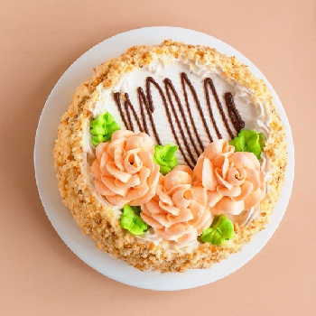 Valentines Day Special Flower Cake