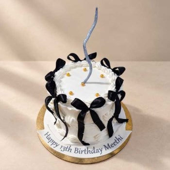 Vintage Bow Birthday Cake