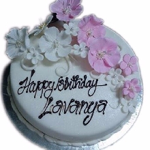 White Elegance DE14 Cream Fondant Cake